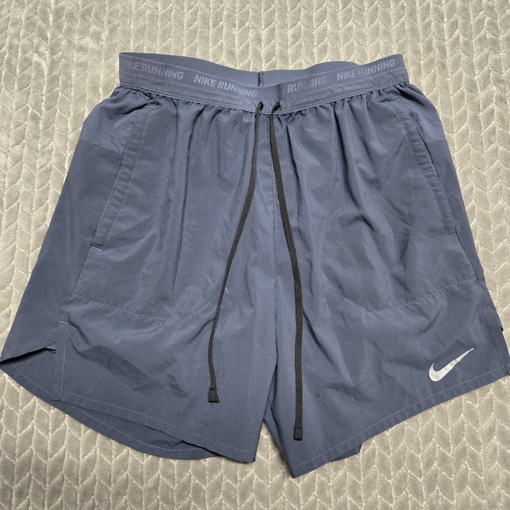 Nike Stride Men's Dri-FIT 7" 2-in-1 Running Shorts DM4759-437 Blue Size Small